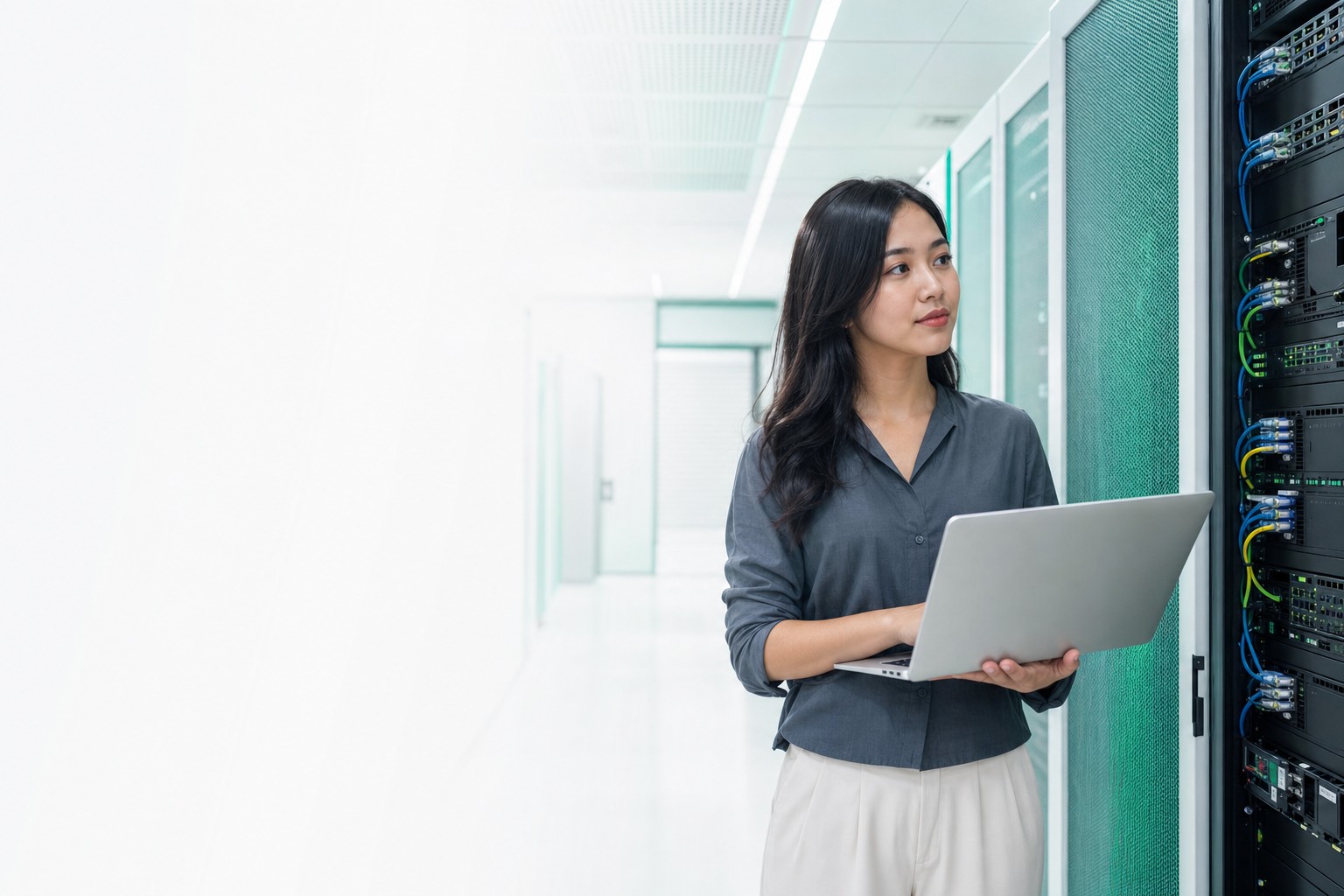 A cloud operator inspecting provider infrastructure for Hetzner VPS services